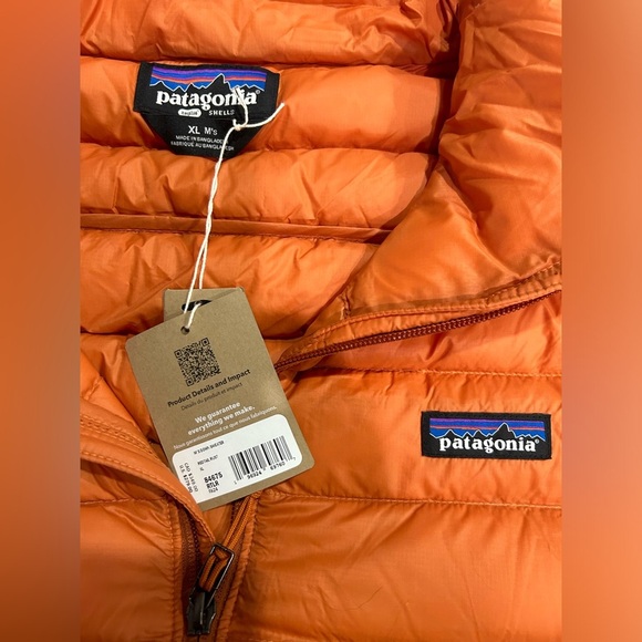 Patagonia Men's XL Down Sweater Redtail Rust Orange Red Puffer Jacket NWT Cold - Picture 5 of 10